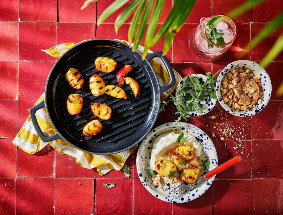 Zomerse perziken op de BBQ