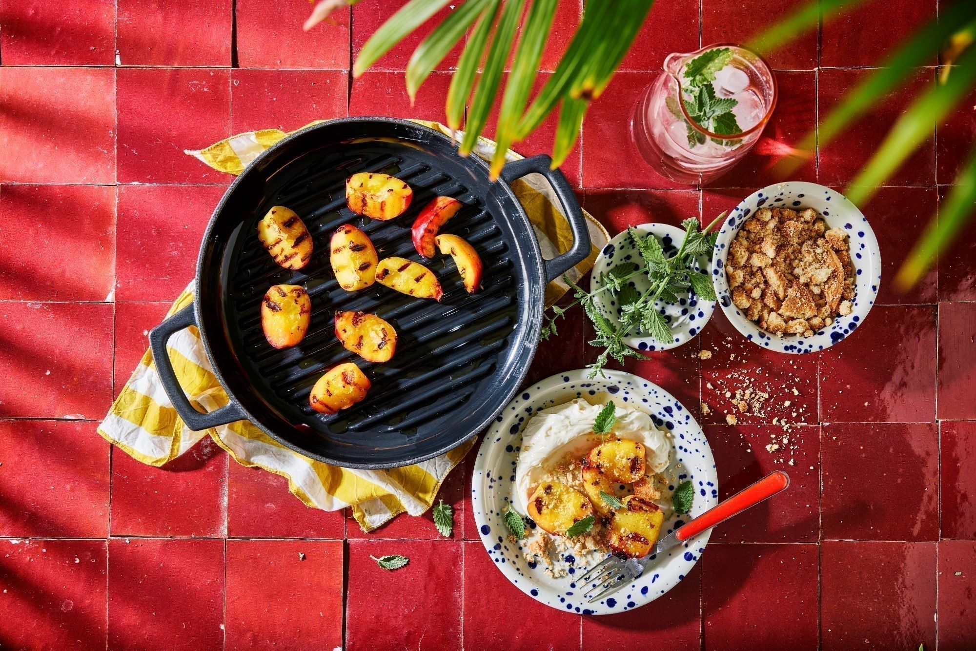 Zomerse perziken op de BBQ