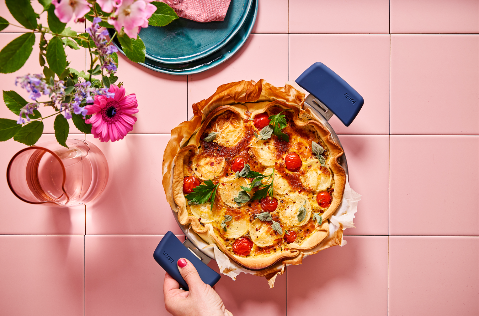 Makkelijk quiche recept met geitenkaas en tomaat