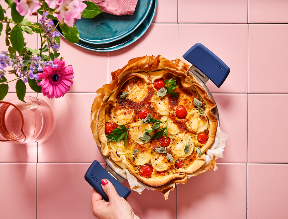 Recette facile de quiche au fromage de chèvre et tomates