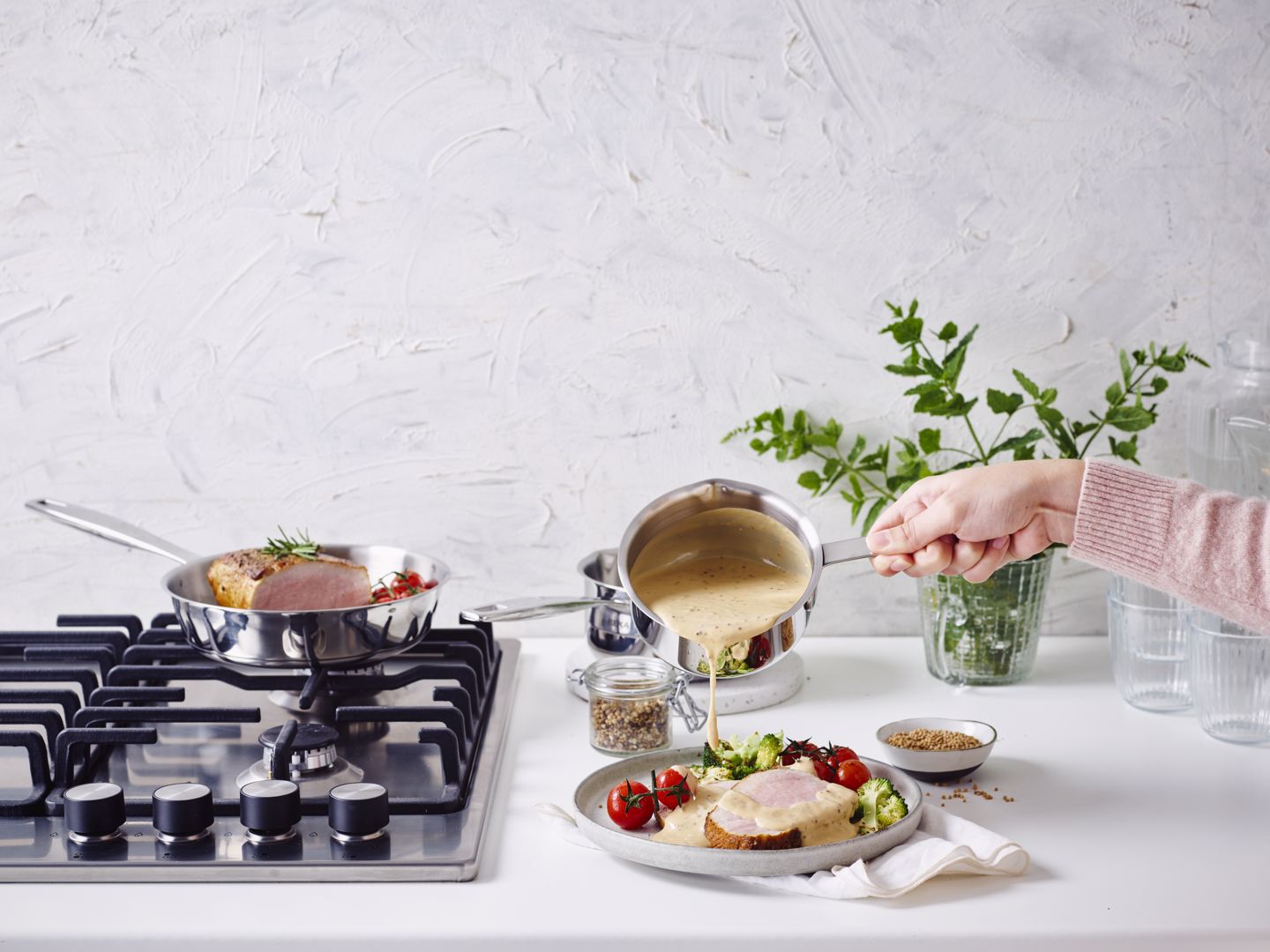 Herfstklassieker: Varkensgebraad met graanmosterdsaus