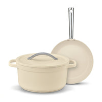 2-delige set: Cicla antikleefpan 28 cm & Plume stoofpot 24 cm