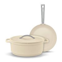 2-teiliges Set: Cicla Antihaftpfanne 28 cm & Plume ovaler Schmortopf 31 cm