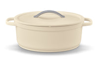 4-teiliges Set: Cicla Antihaftpfanne 20, 24, 28 cm & Plume ovaler Schmortopf 31 cm