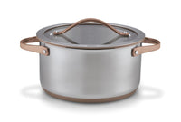 Sensa 2-teiliges Set - Stielkasserolle 16 cm & Kochtopf 24 cm Moccha