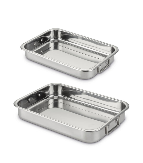 Duo Ovenschalen 32.5 × 23.2 cm en 39.5 × 28.8 cm