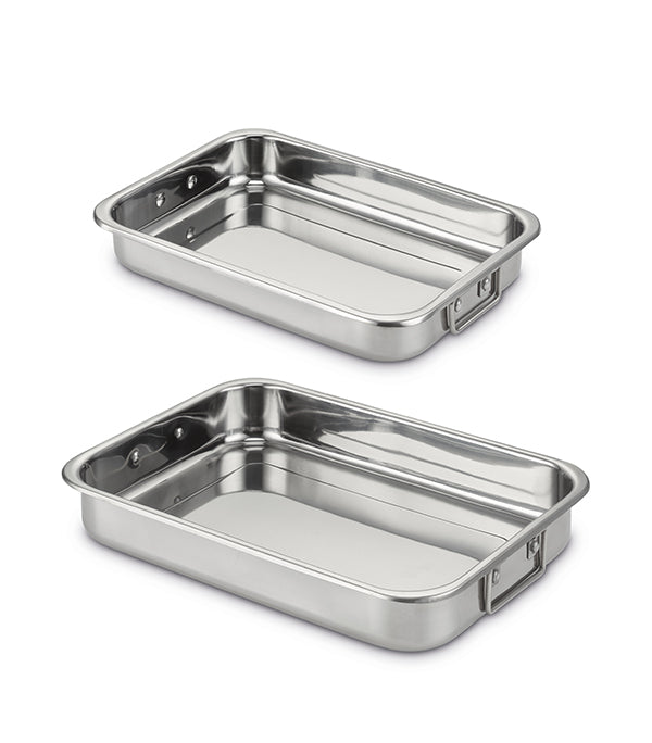 Duo Ovenschalen 32.5 × 23.2 cm en 39.5 × 28.8 cm