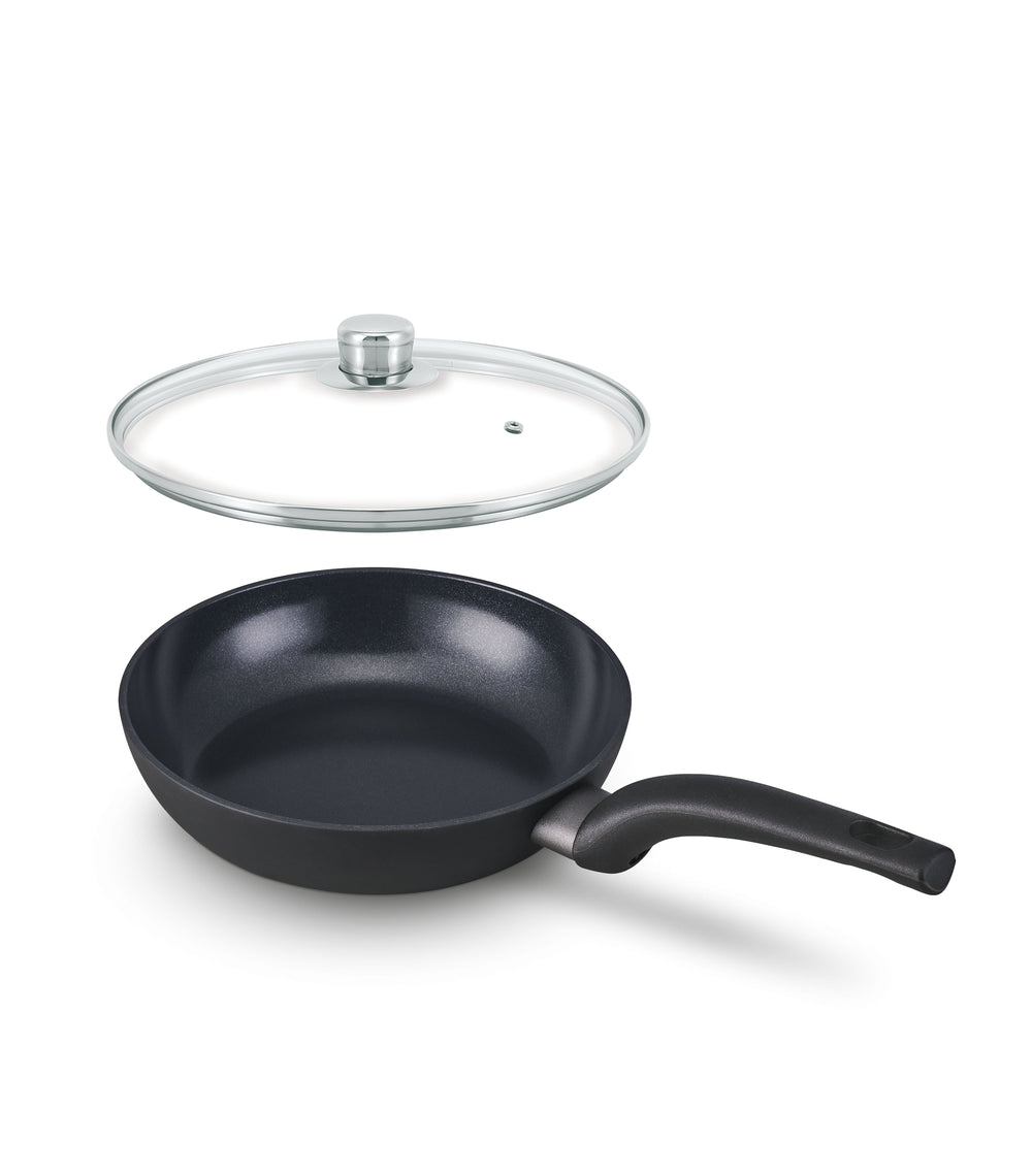 Kuro Duo – Pan 20 cm + Glazen deksel 20 cm