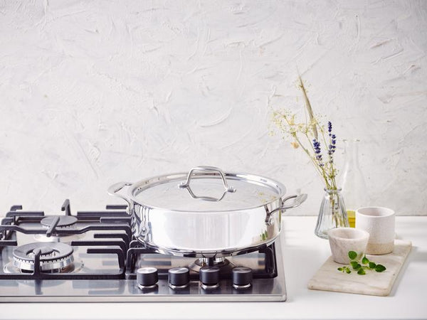 Chef skillet with 2 side handles