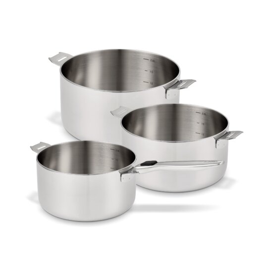 Evolution série de 3 casseroles Multiply avec poignée