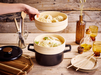 Cocotte 20cm avec paniers vapeur Nori