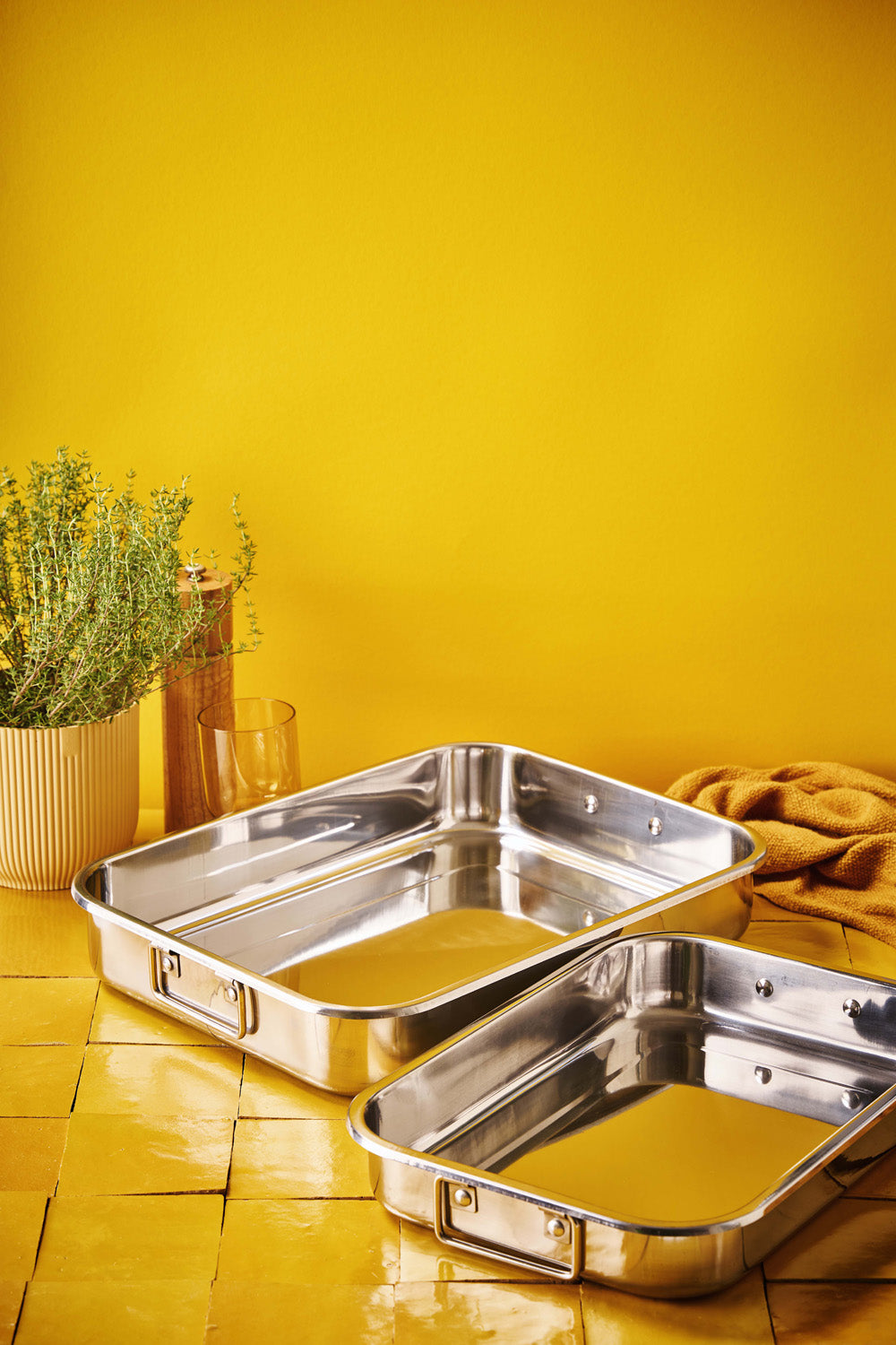 Duo Ovenschalen 36.5 × 26.3 cm en 41.5 × 31.5 cm