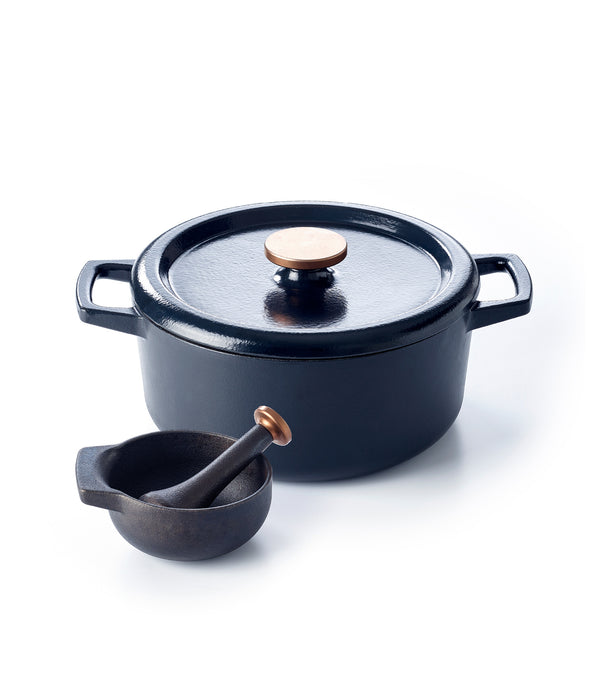 Nori Duo – cocotte 24 cm + mortier avec pilon