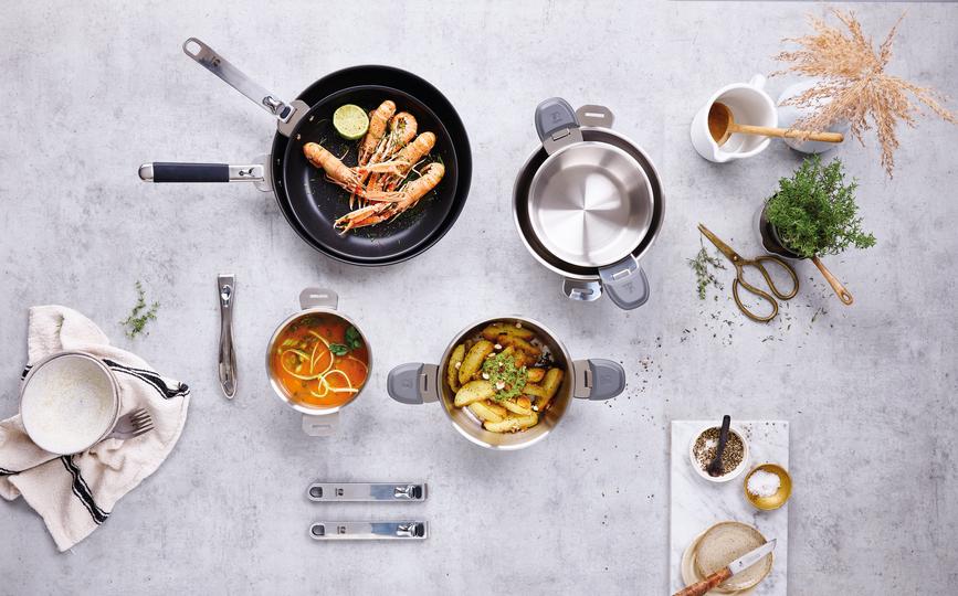 Evolution Classic 4-delige Steelpannenset 14, 16, 18 cm + steel