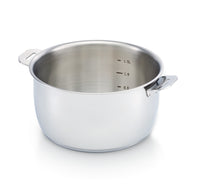 Select 6-delige set Steelpannen 14, 16, 18, 20cm + 2 afneembare zijgrepen