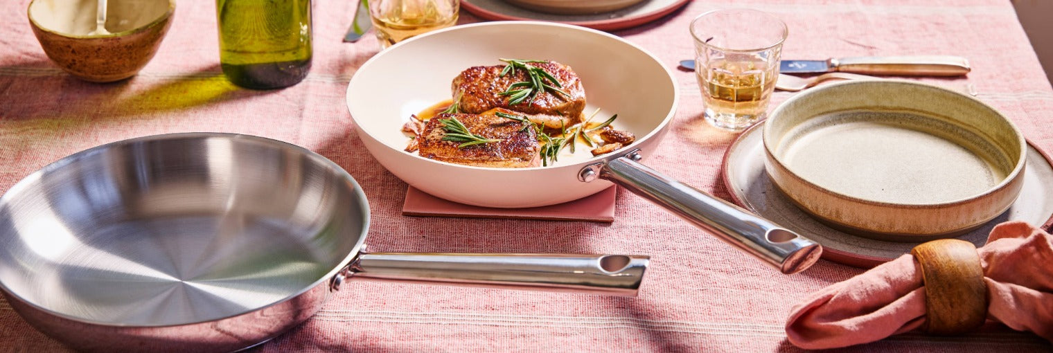 New: Cicla non-stick pans in stylish cream