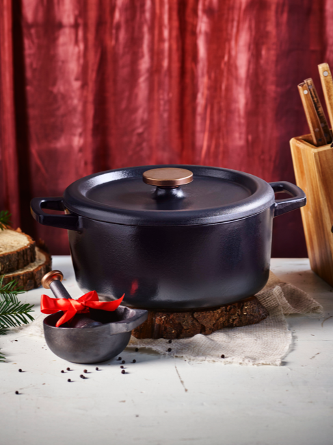 Nori Duo – cocotte 24 cm + mortier avec pilon